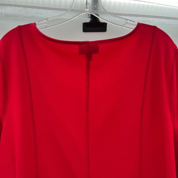 Lane Bryant Red Shift Dress 3/4 Sleeve Below Knee Size 22/24 - Picture 6 of 9